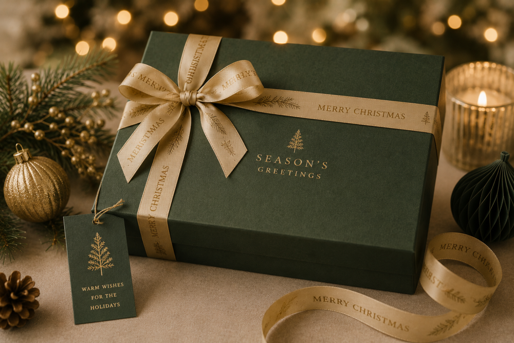 Luxuriöse Saisonverpackung für Weihnachten und Jahresendgeschenke