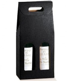 Elegante zwarte wijnverpakking