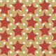 Weihnachtspapier Kraft Braun STAR IN THE SKY ROT/WEISS