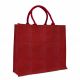  JUTE TRAGETASCHEN ROT/GOLD