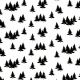 Trendy (2-Seitig) TREES BLACK GOLD