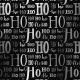 Luxus Metallisiert HOHO LETTERING BLACK SILVER