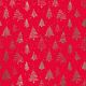 Luxus Metallisiert TREES RED GOLD