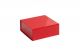 Luxuriöse Magnetbox in glänzendem Rot. stilvolle Geschenkbox für exklusive Geschenke oder Werbeaktionen.