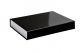 Luxuriöse Magnetbox in glänzendem schwarz/weiss stilvolle Geschenkbox für exklusive Geschenke oder Werbeaktionen.