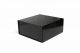 Luxuriöse Magnetbox in glänzendem Schwarz, stilvolle Geschenkbox für exklusive Geschenke oder Werbeaktionen.