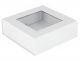 Magnetbox Fenster 15x15x5cm Weiss - Satz mit 25 Stück.