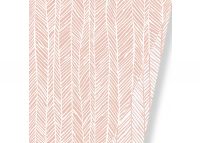 Trendy (2-Seitig)  HERINGBONE PINK WHITE